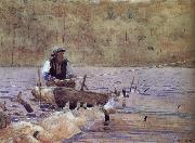 Winslow Homer Anglers on the boat France oil painting artist